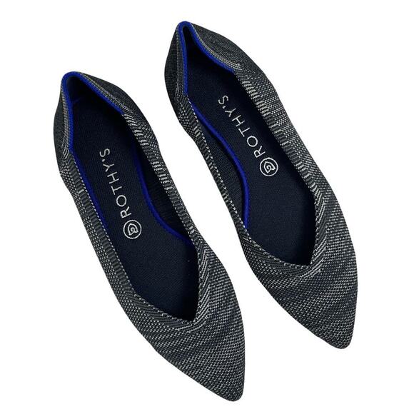 Rothy's Shoes - Rothy’s The Point Flats Women’s 9.5W Granite Heather Gray Pointed Toe